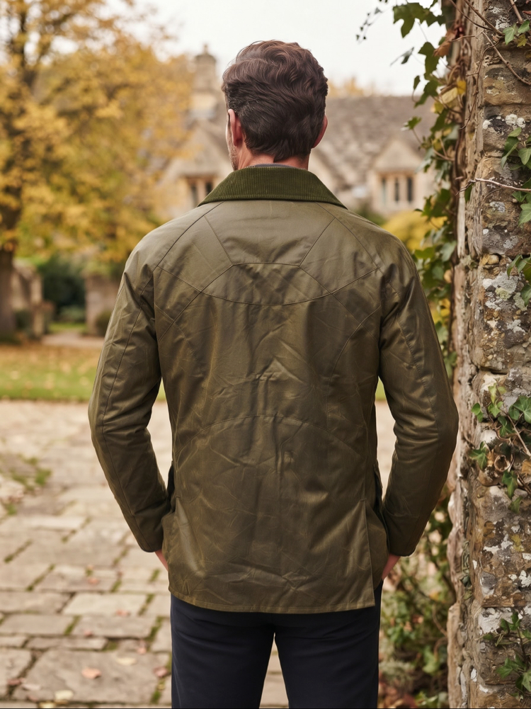 Barbour Hakim Yeşili Mumlu / Waxed Mont / Ceket