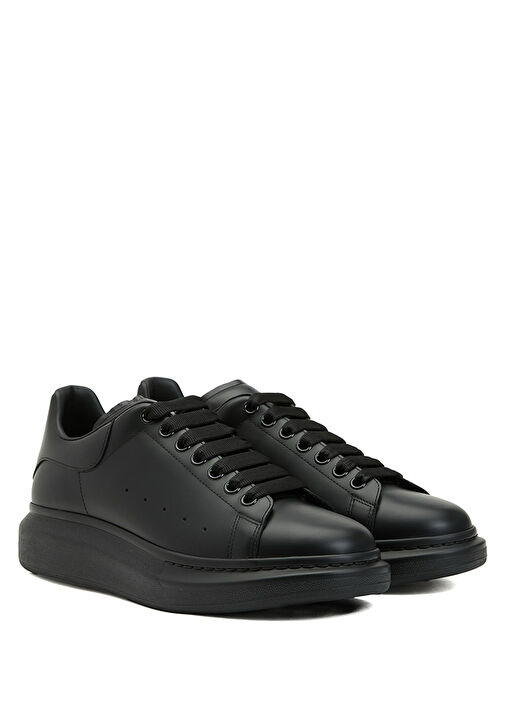 Alexander McQueen Siyah Erkek Deri Sneaker Spor Ayakkabı