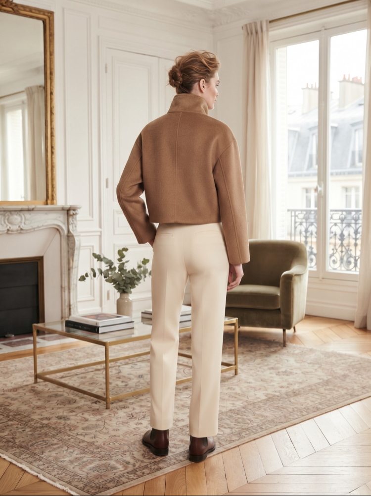 Céline Taba Kısa Kaşe Ceket / Crop Mont