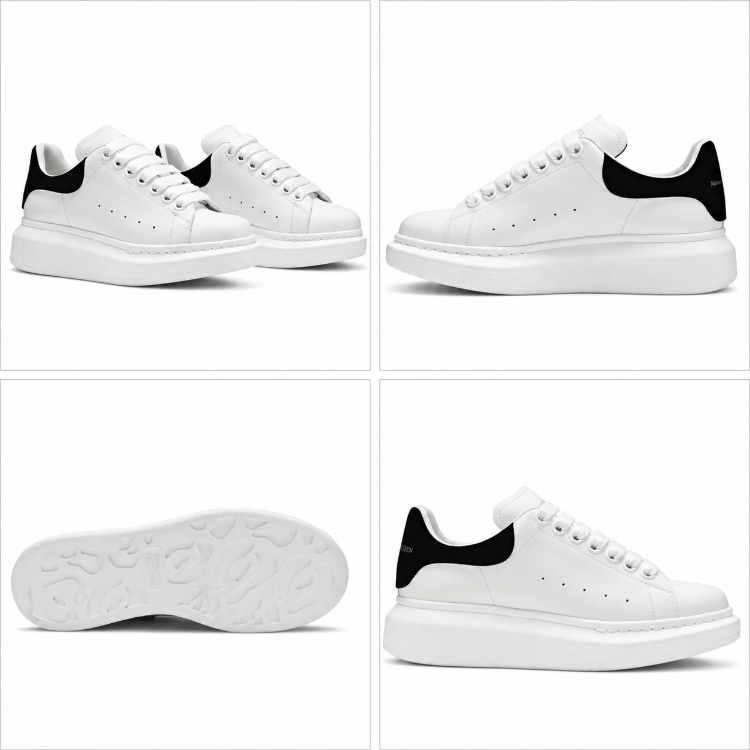 Alexander McQueen Beyaz Erkek Deri Sneaker
