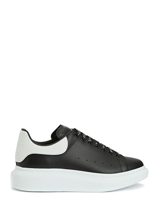 Alexander McQueen Siyah Beyaz Erkek Deri Sneaker
