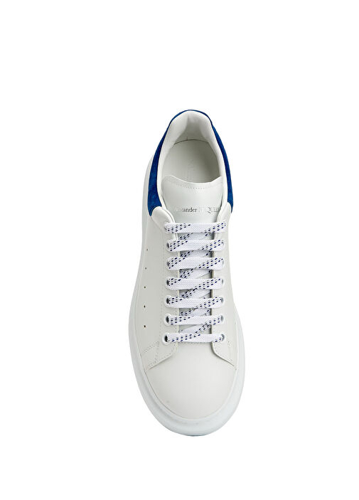Alexander McQueen Beyaz Mavi Erkek Deri Sneaker