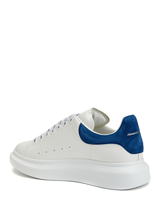 Alexander McQueen Beyaz Mavi Erkek Deri Sneaker
