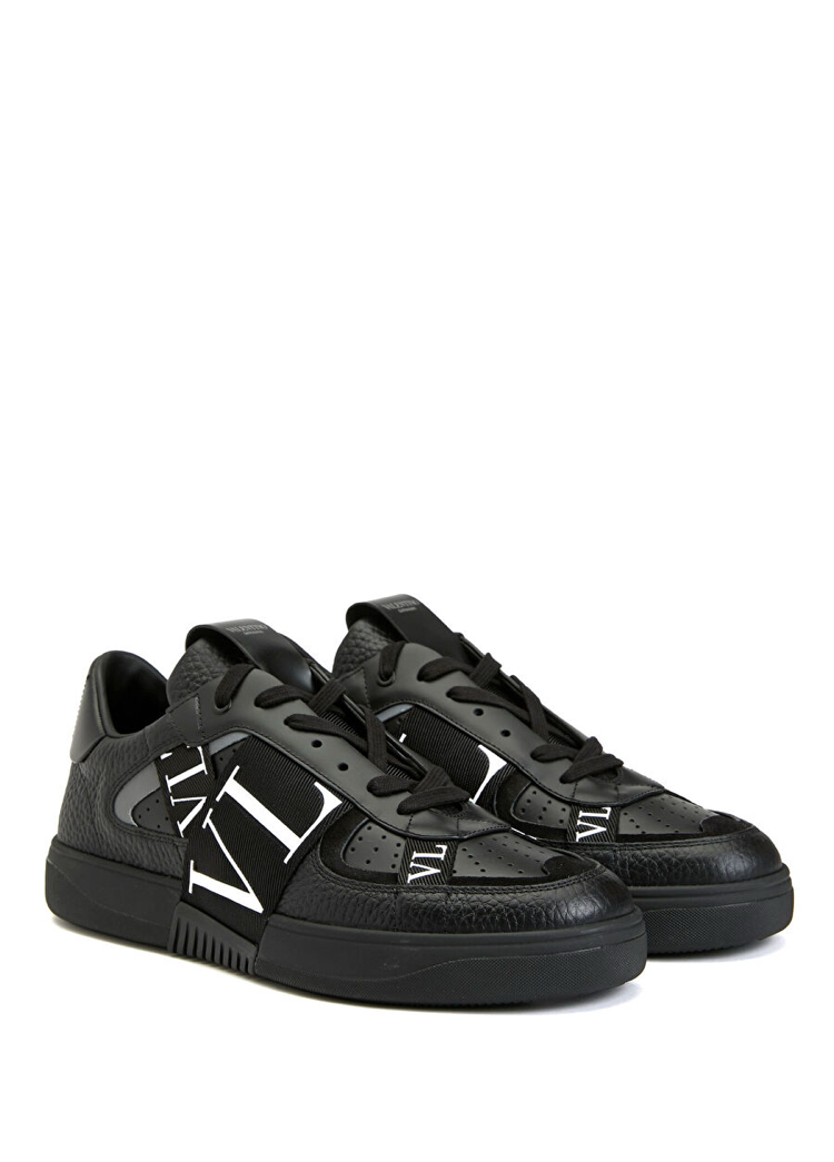 VL7N Siyah Erkek Deri Sneaker