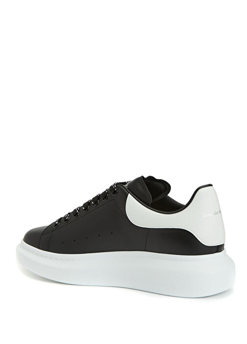 Alexander McQueen Siyah Beyaz Erkek Deri Sneaker