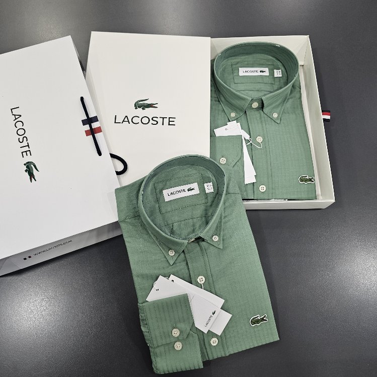 LACOSTE GÖMLEK SLIMFIT YEŞİL