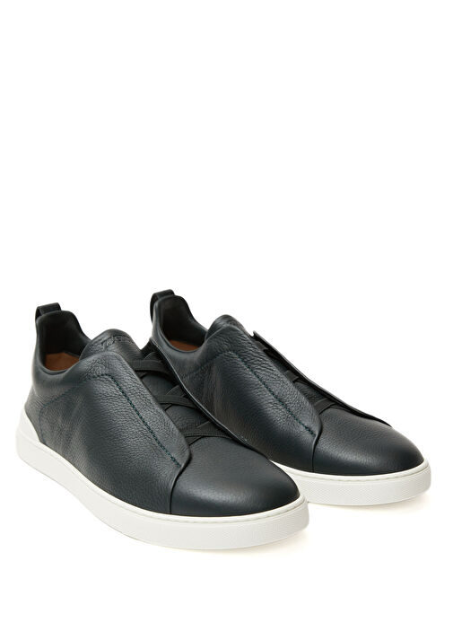 Zegna Siyah Erkek Deri Sneaker