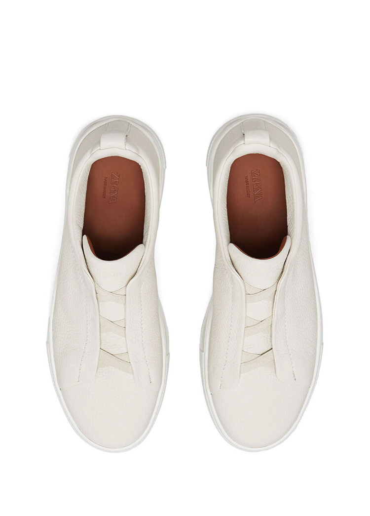 Zegna Beyaz Erkek Deri Sneaker