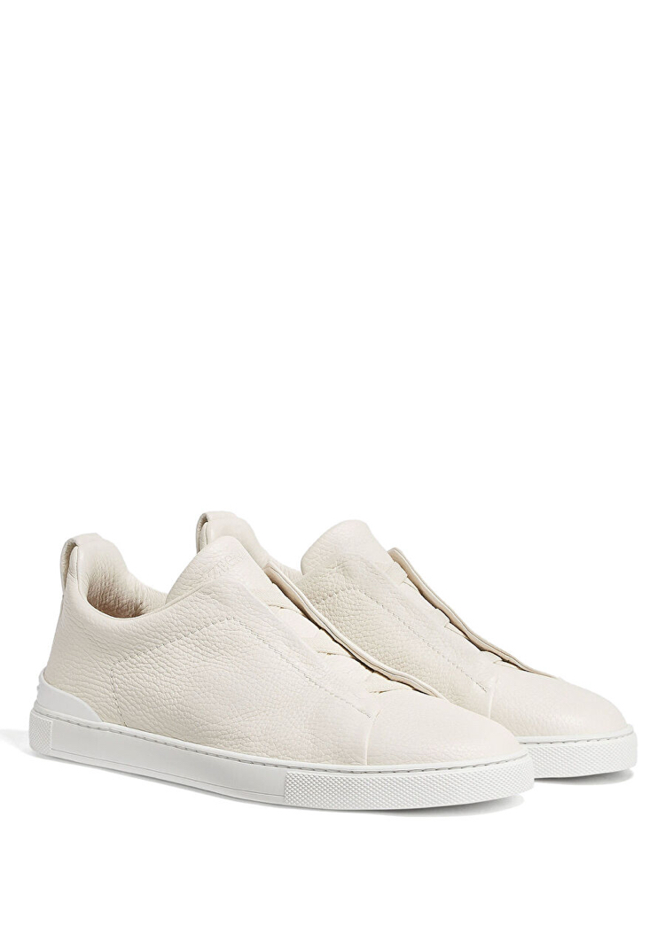 Zegna Beyaz Erkek Deri Sneaker