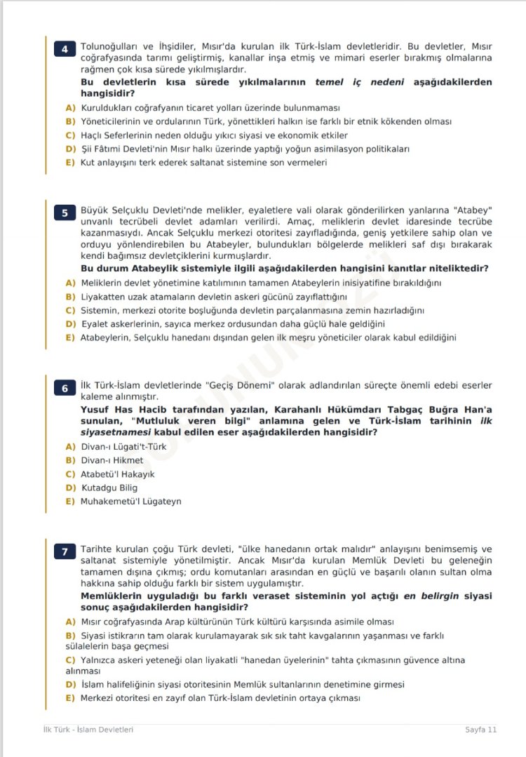 KPSS Tarih - Sınav Öncesi Çözmenizi Tavsiye Ettiğimiz 750 Soru | ÖSYM Tarzında | Dijital PDF