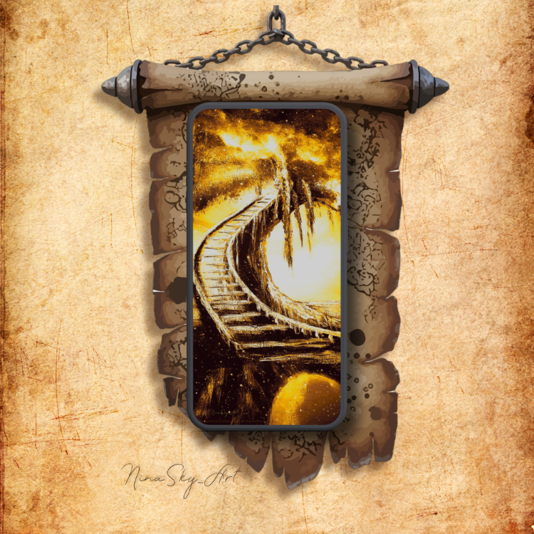 The Light of Yellow Wisdom Panel 1 — Premium Long Vertical Art by SoulAnchor