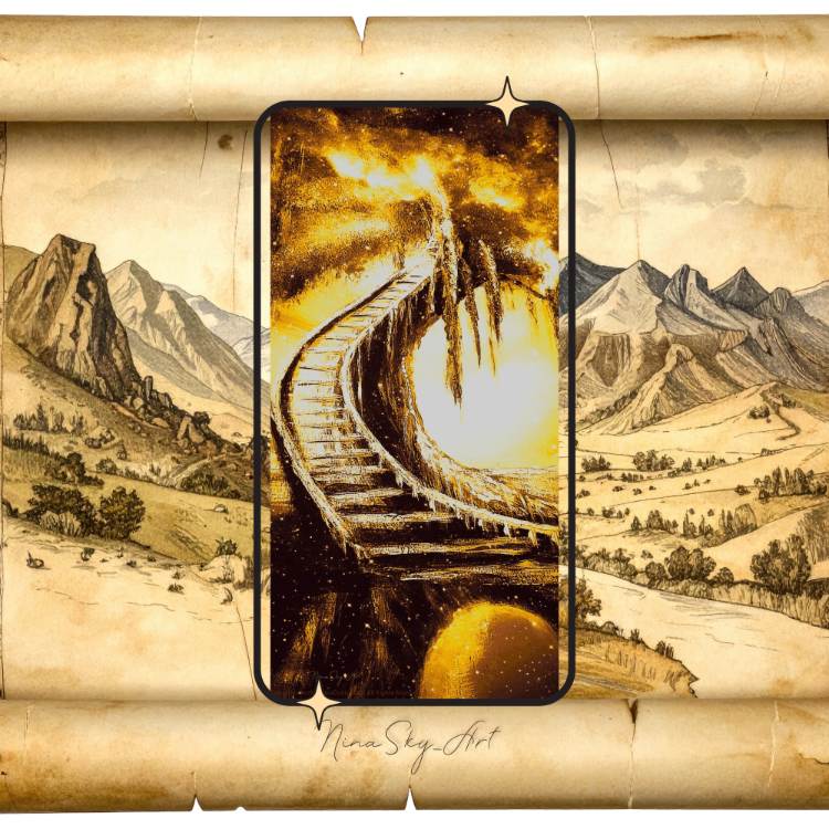 The Light of Yellow Wisdom Panel 1 — Premium Long Vertical Art by SoulAnchor