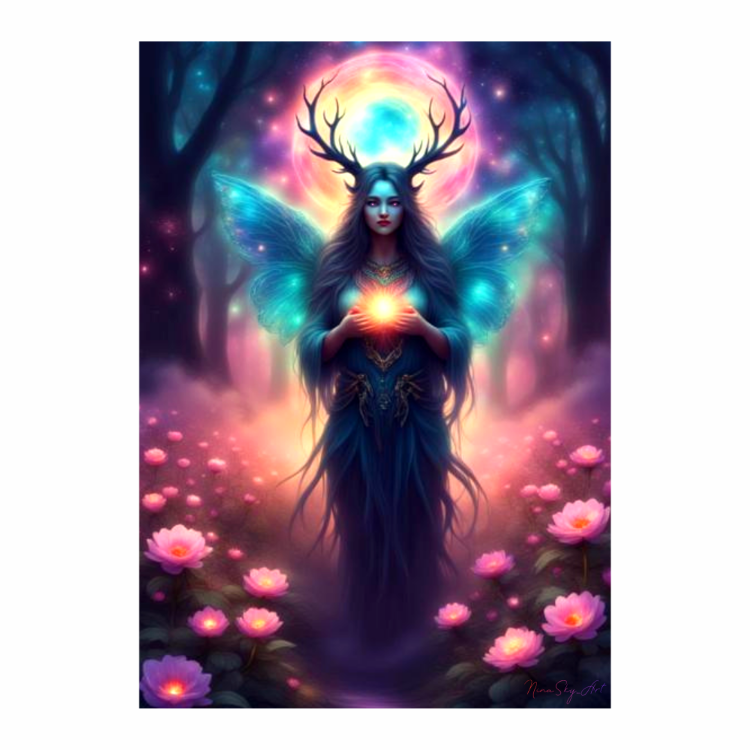 Forest Goddess Mystic Shamanic Dark Academia — Premium Printable Art by SoulAnchor