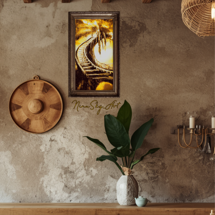 The Light of Yellow Wisdom Panel 1 — Premium Long Vertical Art by SoulAnchor