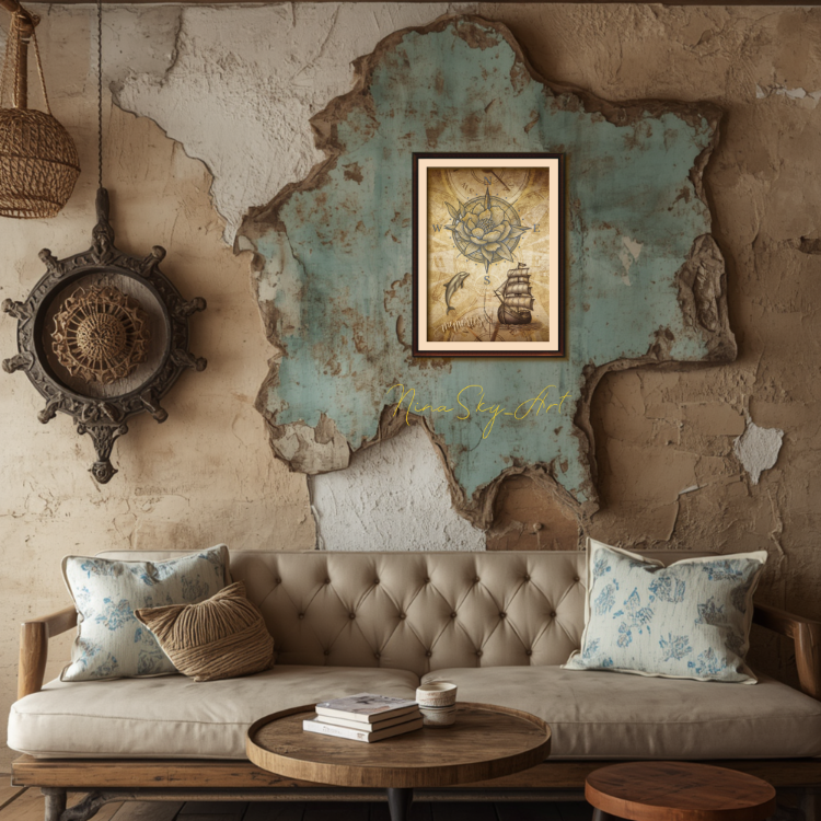 Memories Pirate Ship Vintage Craft Art