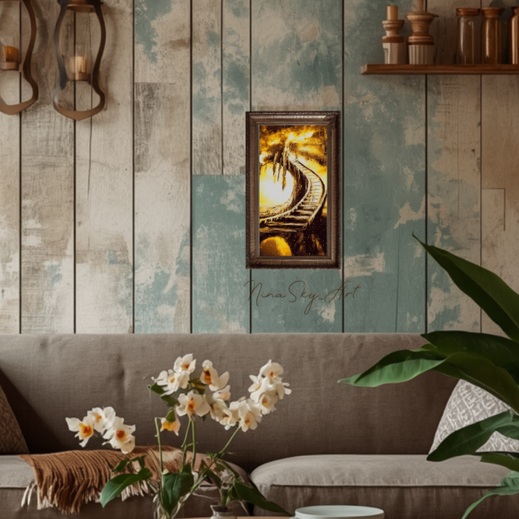 The Light of Yellow Wisdom Panel 2 (Mirror) — Premium Long Vertical Art by SoulAnchor