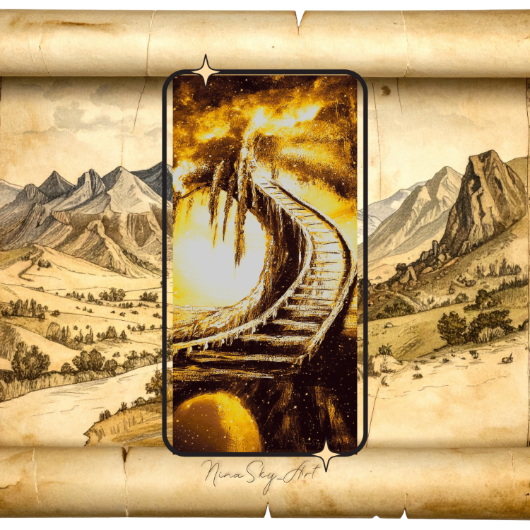 The Light of Yellow Wisdom Panel 2 (Mirror) — Premium Long Vertical Art by SoulAnchor
