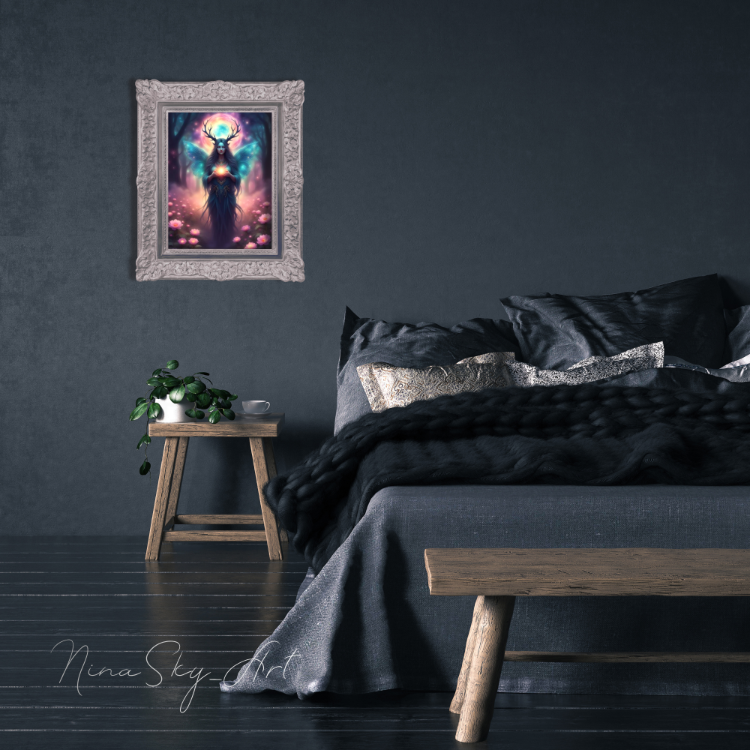 Forest Goddess Mystic Shamanic Dark Academia — Premium Printable Art by SoulAnchor