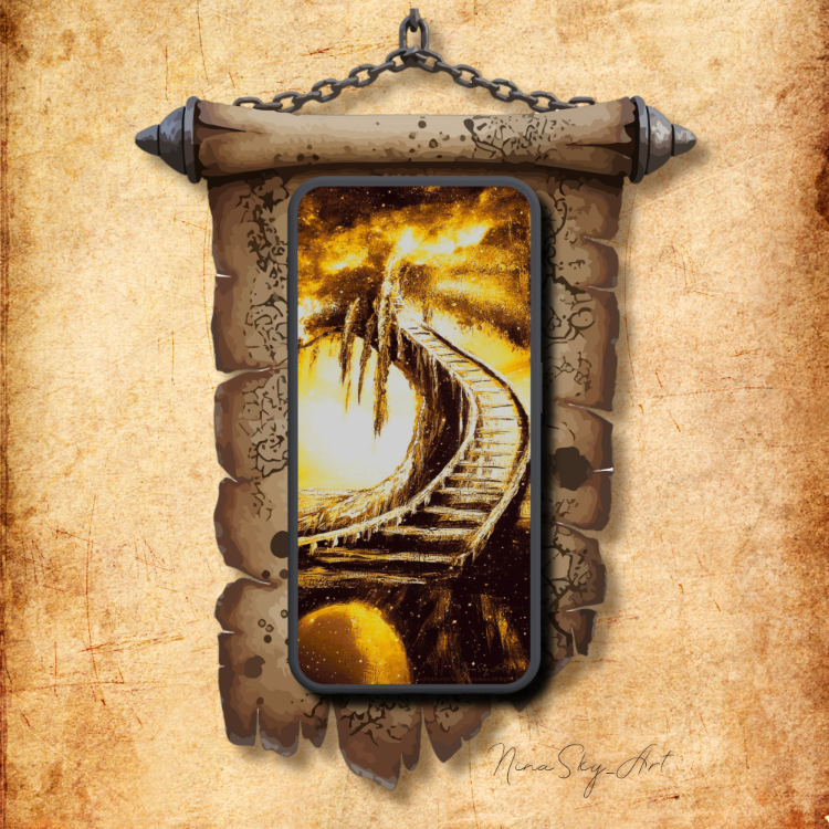 The Light of Yellow Wisdom Panel 2 (Mirror) — Premium Long Vertical Art by SoulAnchor