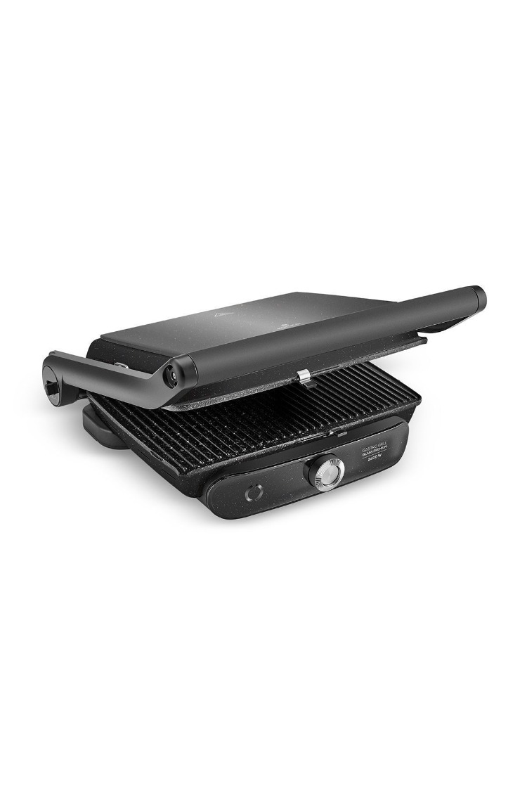 Karaca Gastro Grill Glass Premium 2400w Tost ve Izgara Makinesi Shiny Black