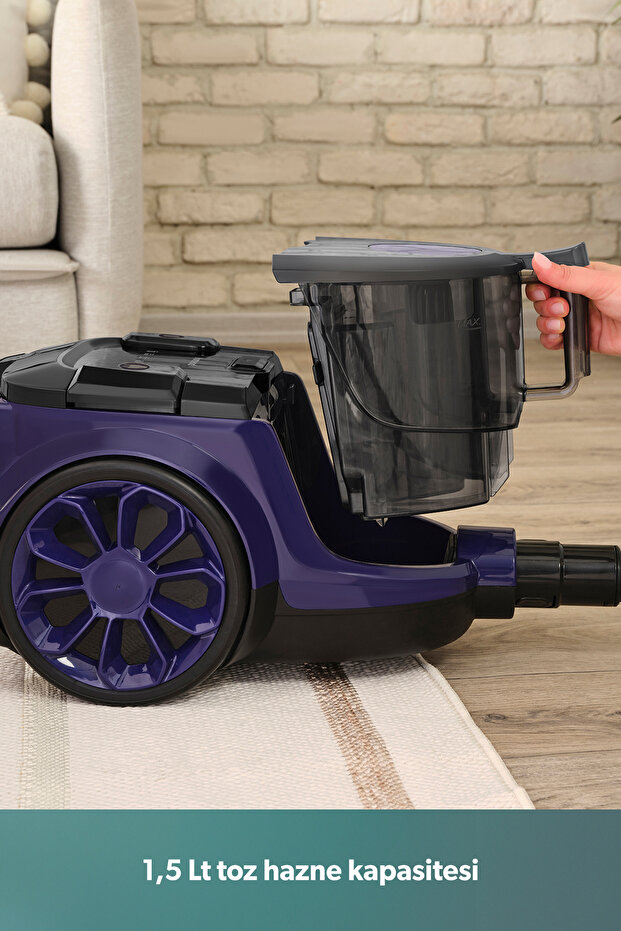 HOMEND (KARACA)  Dustroyer 1255H Yatay Süpürge Mor Siyah
