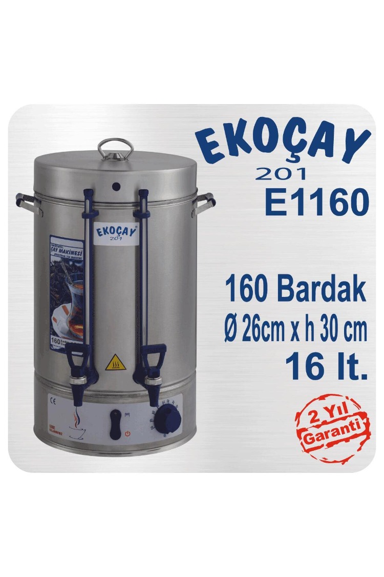 Ekoçay Çay Makinesi 160 Bardak Semaver