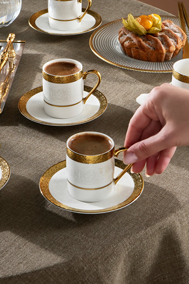 Karaca Royal Bone Victoria 6 Kişilik Kahve Fincanı 90 ml