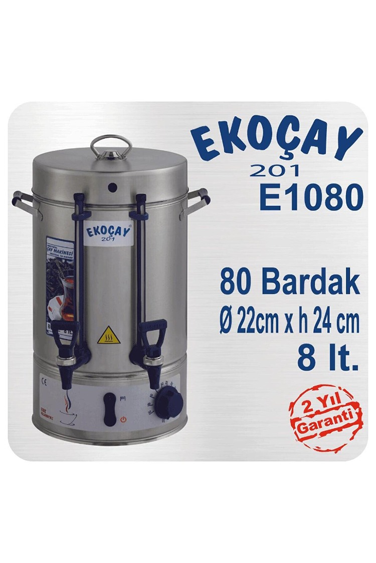 Ekoçay Çay Makinesi 80 Bardak Semaver