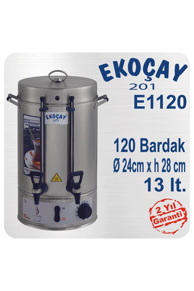 Ekoçay Çay Makinesi 120 Bardak Semaver