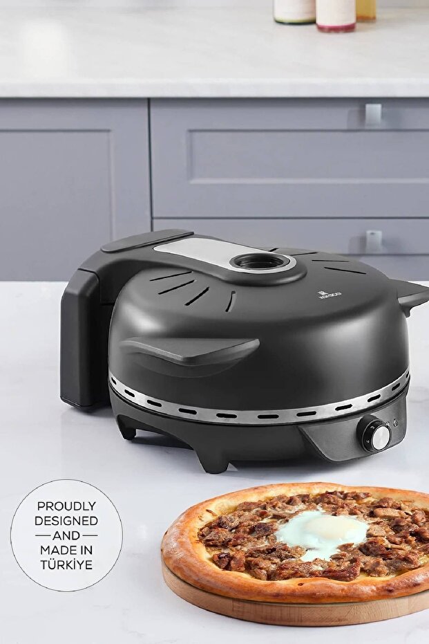 Karaca Gastro 10 in 1 Pizza Lahmacun ve Tandır Ekmeği Makinesi Biodiamond Matte Black