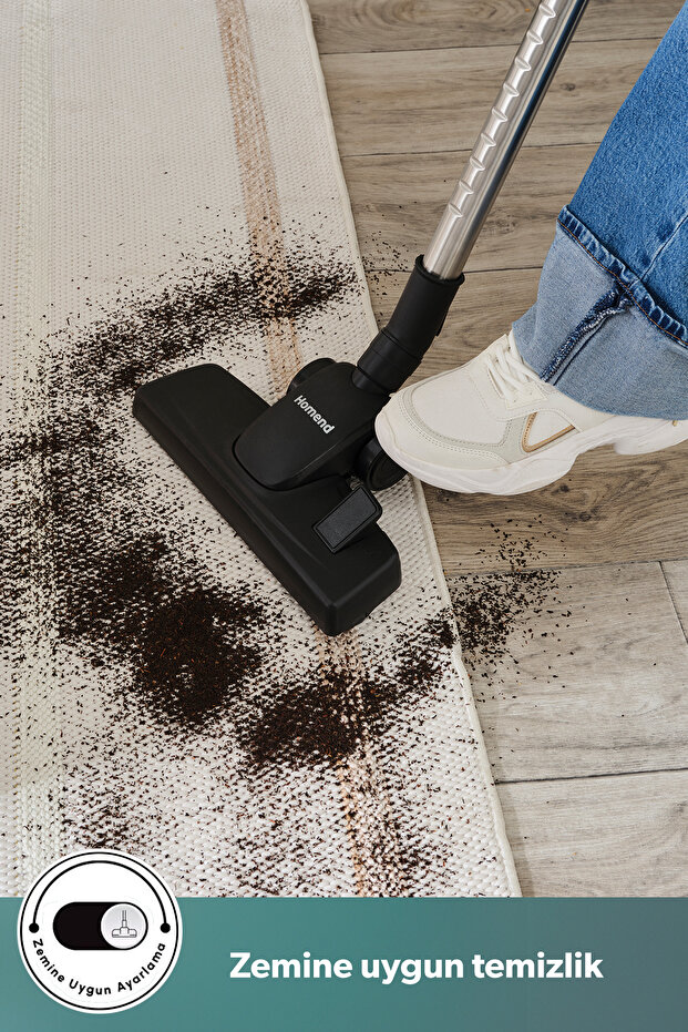 HOMEND (KARACA)  Dustroyer 1255H Yatay Süpürge Mor Siyah