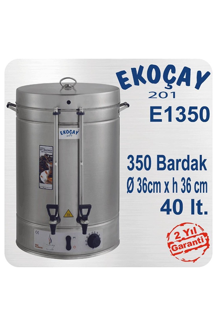 350 Bardak Kapasiteli Gümüş Çay Makinesi ve Semaver Seti
