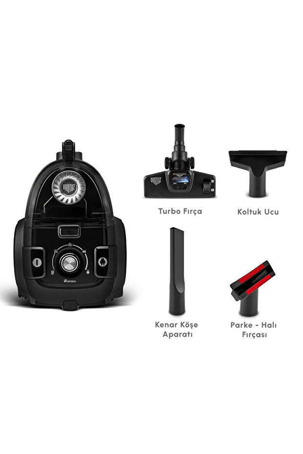 Karaca Vantuz High Force F2 Matte Toz Torbasız Black Silver