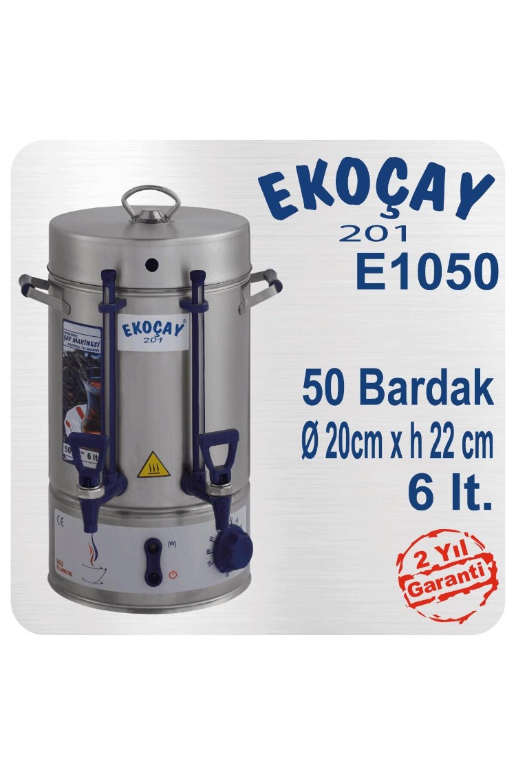 Ekoçay Çay Makinesi 50 Bardak Semaver