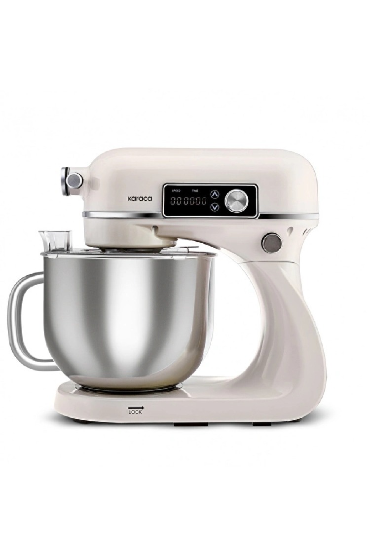 Karaca Maestro Artisan Döküm Hamur Yoğurma Makinesi / Stand Mikseri Ultra Sessiz 6 Litre Krem