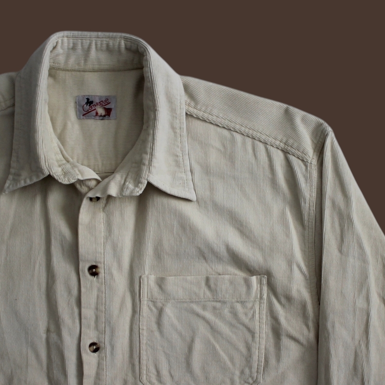 Krem Kadife Gömlek