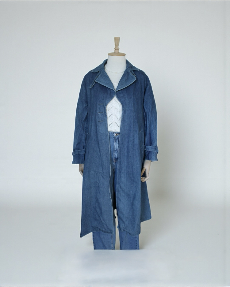 Denim Trençkot