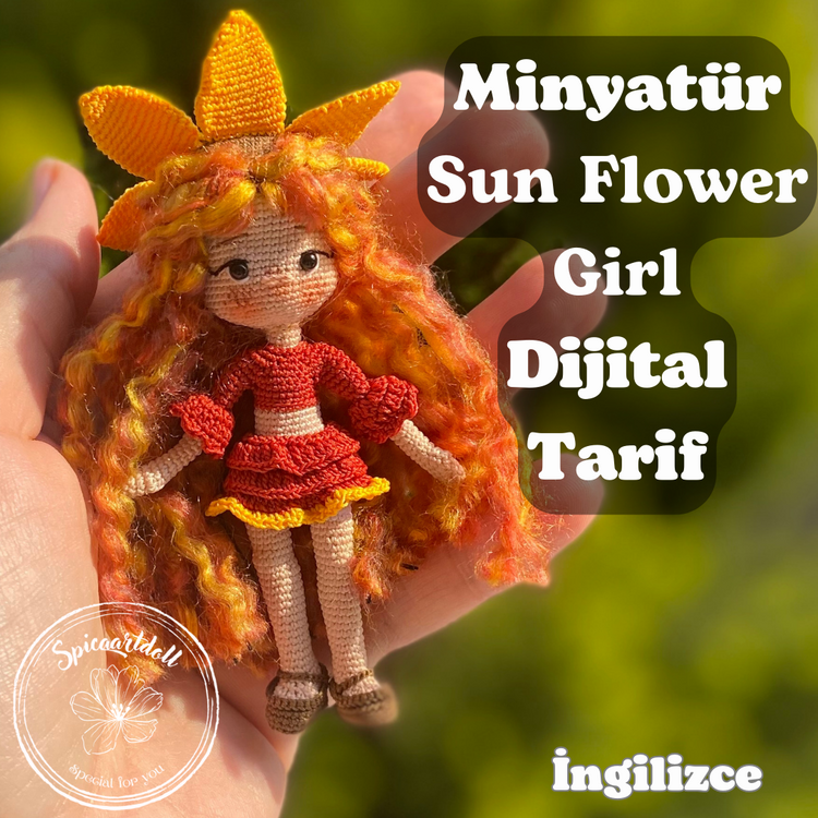 Minyatür Sun Flower Girl Tarif (İngilizce)