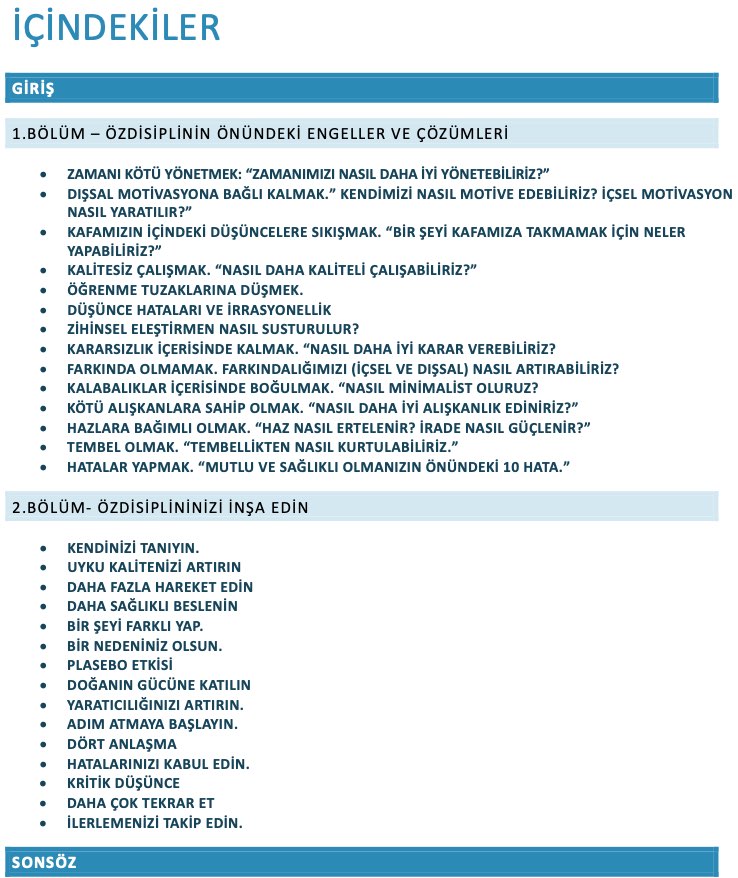 BAŞARI YOLUNDAKİ İLK ADIM : ÖZDİSİPLİN (E-KİTAP)