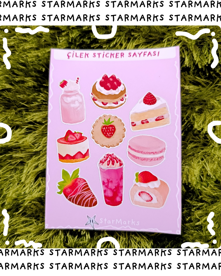 çilek sticker sheet 