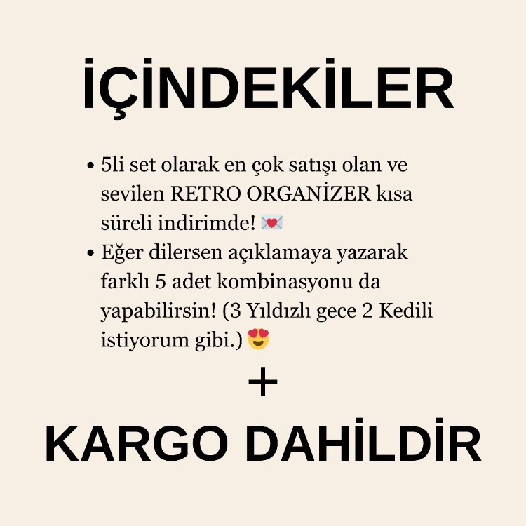5'li İndirimli RETRO set - stok: 2 -