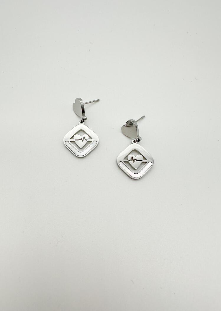 Velithis Sedef Steel Earring | Çelik Küpe