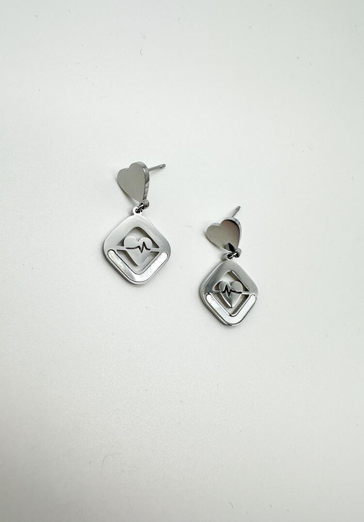 Velithis Sedef Steel Earring | Çelik Küpe