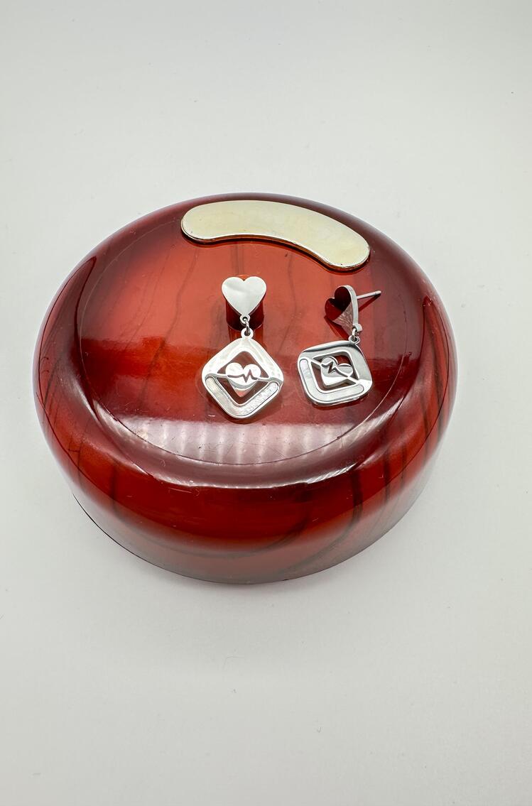 Velithis Sedef Steel Earring | Çelik Küpe