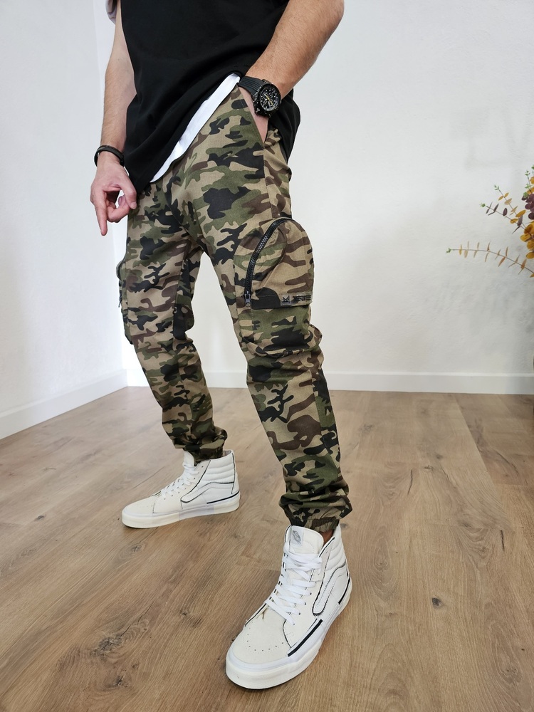 Kamuflaj Pocket Kargo Cepli Jogger Pantolon