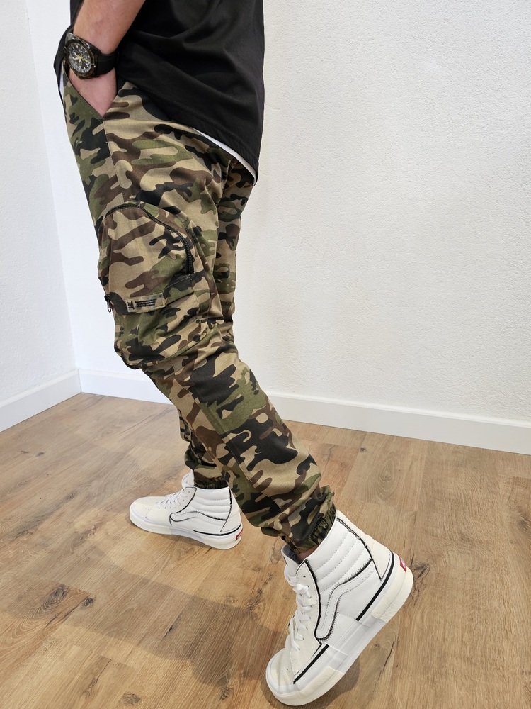 Kamuflaj Pocket Kargo Cepli Jogger Pantolon