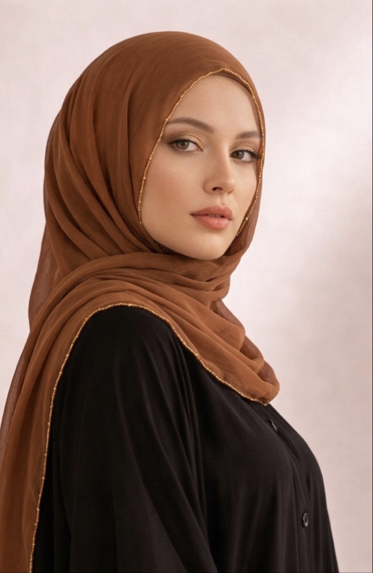 Taşlı Organze şal 