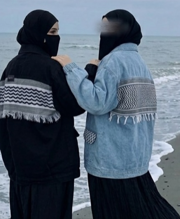Kefiye detaylı KOT CEKET