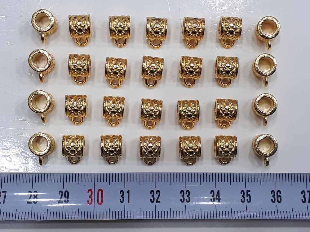 8 mm döküm kulplu ara aksesuar sarı 6 adet