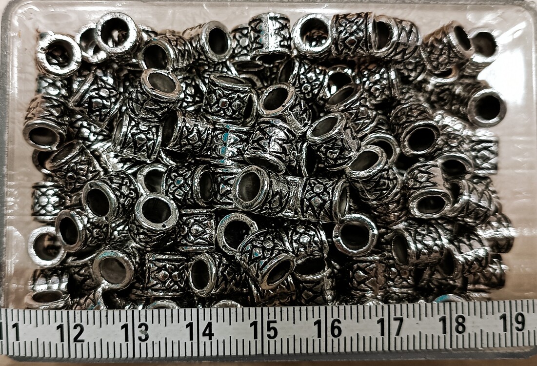 8 mm döküm ara aksesuar gümüş 6 adet